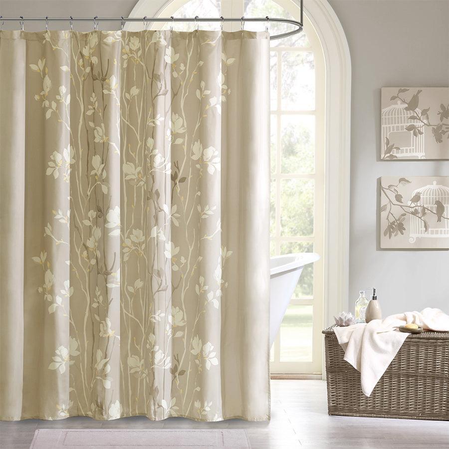 Vaughn Shower Curtain Taupe Olliix.com