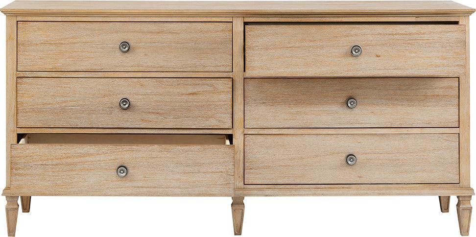 Victoria 6-Drawer Dresser Light Natural Olliix.com