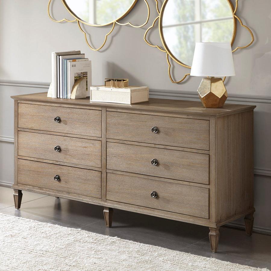 Victoria 6-Drawer Dresser Light Natural Olliix.com