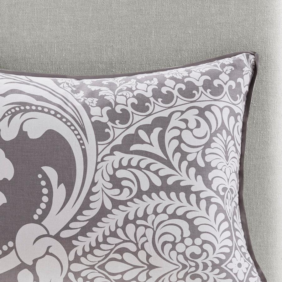 Vienna Transitional 6 Piece Printed Duvet Cover Set Full/Queen Gray Olliix.com