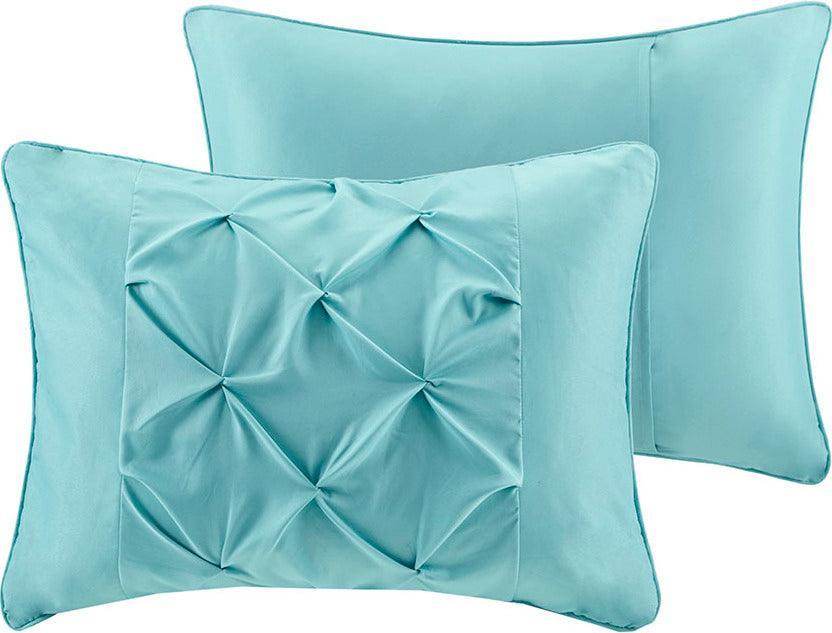 Vinnie Comforter and Sheet Set Aqua Full Olliix.com