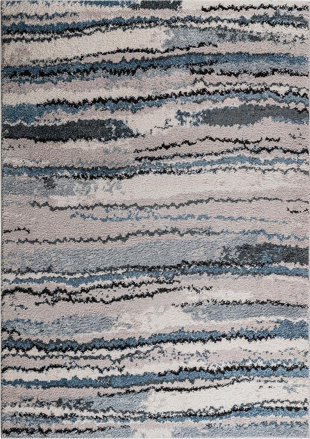 Watercolor Abstract Stripe Woven Area Rug Blue MP35-8043 Olliix.com