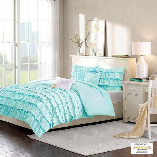 Waterfall 20 " D Comforter Set Blue Twin/Twin XL Olliix.com