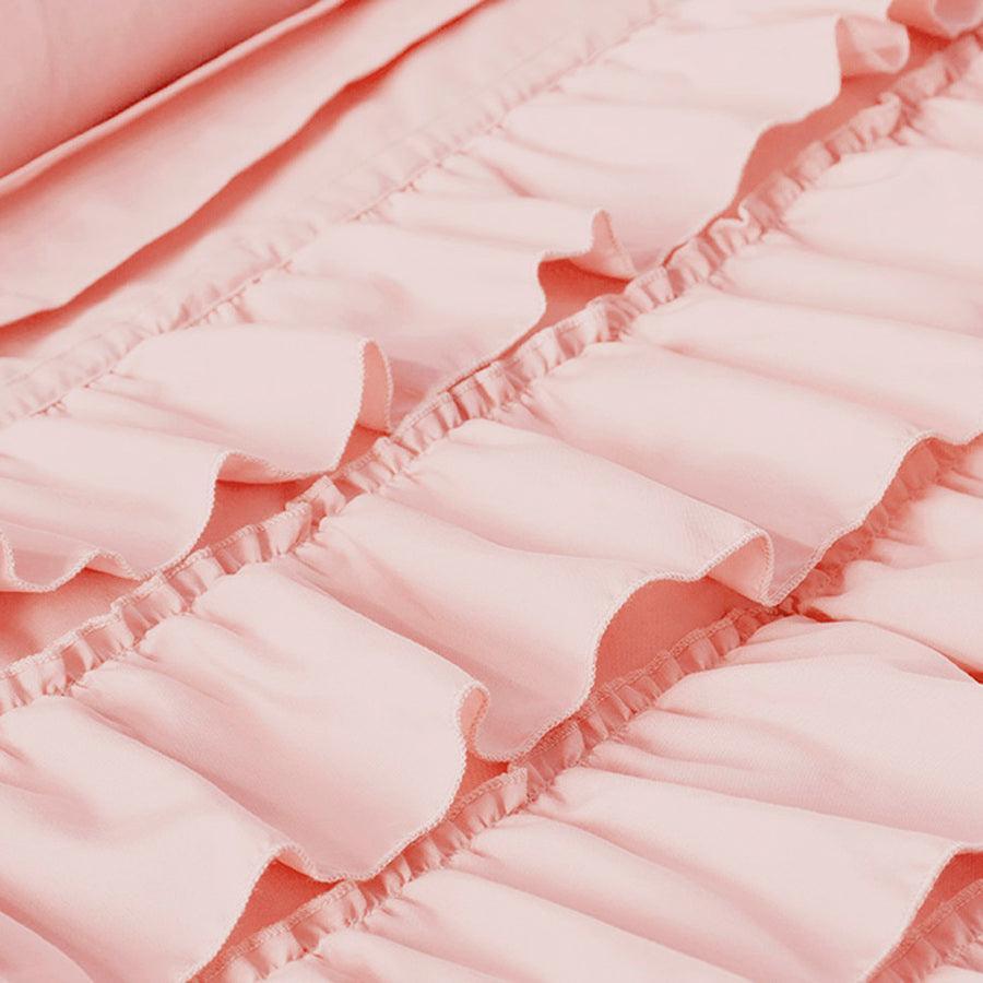 Waterfall Comforter Set Blush Full/Queen Olliix.com