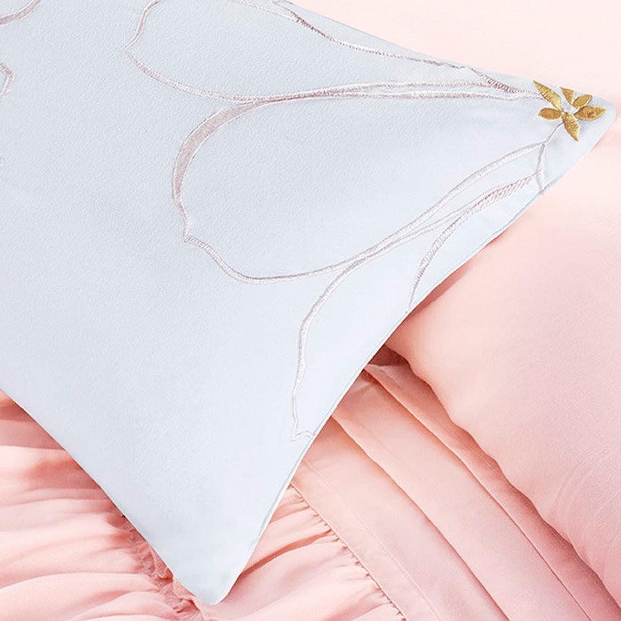 Waterfall Comforter Set Blush Full/Queen Olliix.com