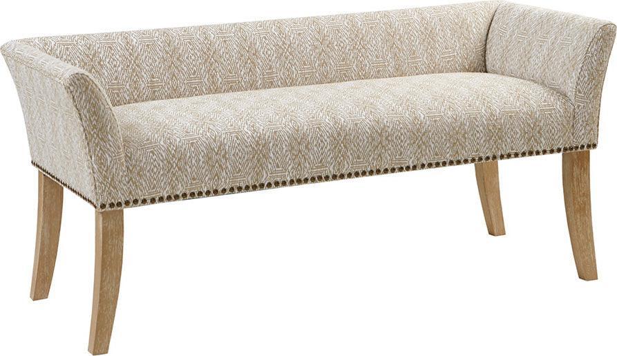 Welburn Accent Bench Taupe Multicolor Olliix.com