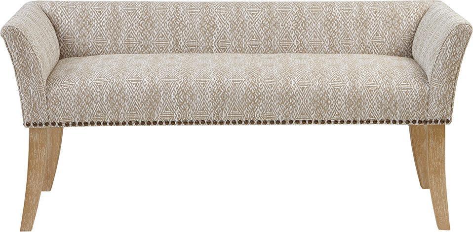 Welburn Accent Bench Taupe Multicolor Olliix.com