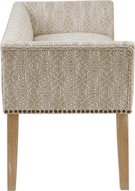 Welburn Accent Bench Taupe Multicolor Olliix.com