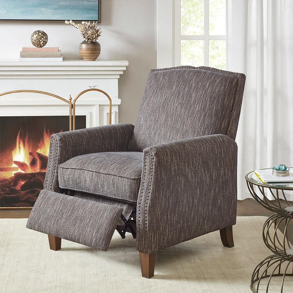 Wells Push Back Recliner Brown Olliix.com