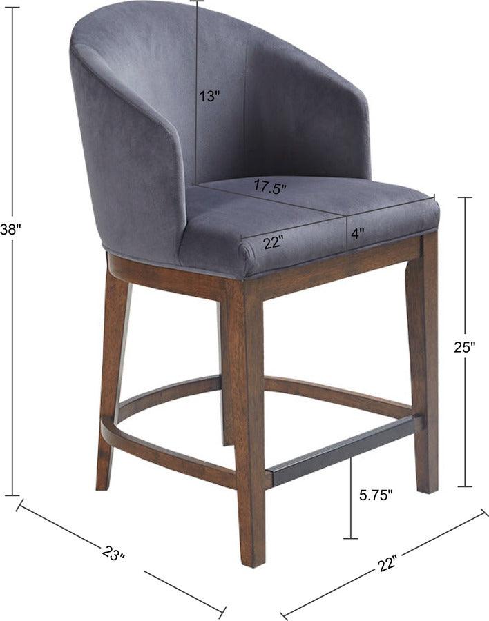 Wheaton 25" Upholstered Counter Stool Walnut Olliix.com