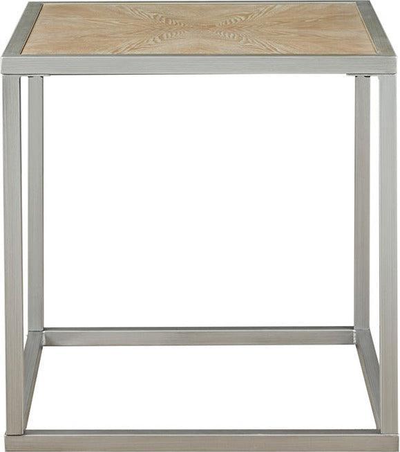 Willow Industrial End Table 22"W x 22"D x 22.25"H Natural Olliix.com