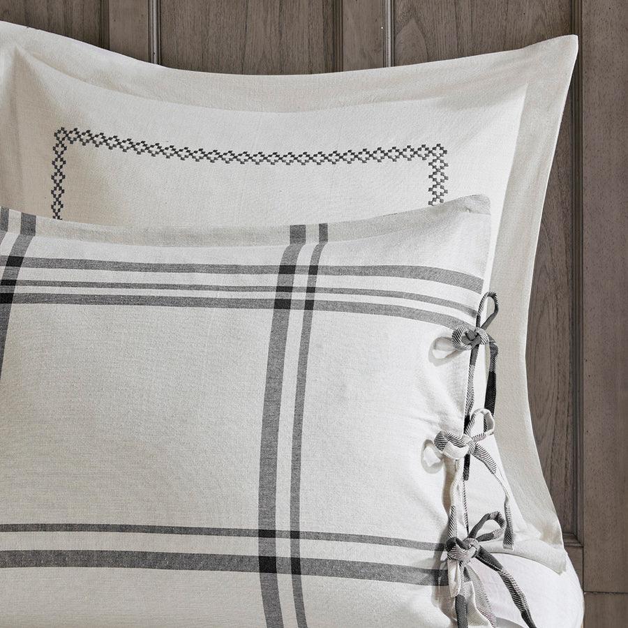 Willow King Oak Farm House Reversible Cotton Comforter Set Gray Olliix.com