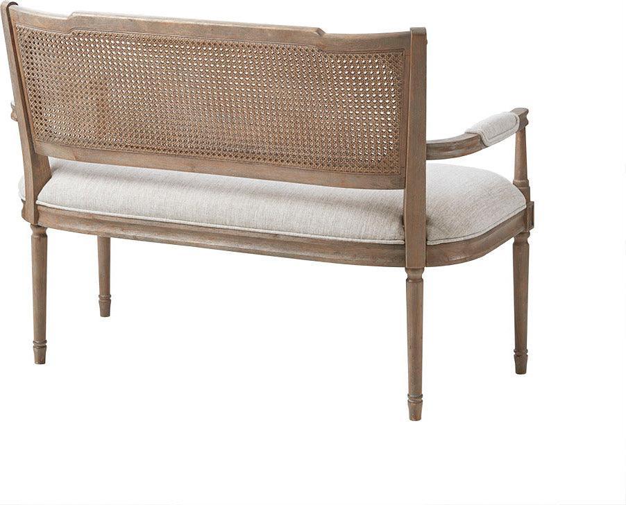 Willshire Farm House Settee 47.25"W x 25"D x 35"H Beige & Reclaimed Natural Olliix.com