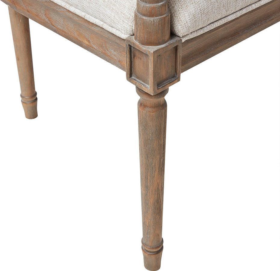 Willshire Farm House Settee 47.25"W x 25"D x 35"H Beige & Reclaimed Natural Olliix.com