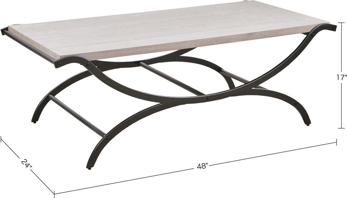 Wilson Coffee Table White & Black Olliix.com