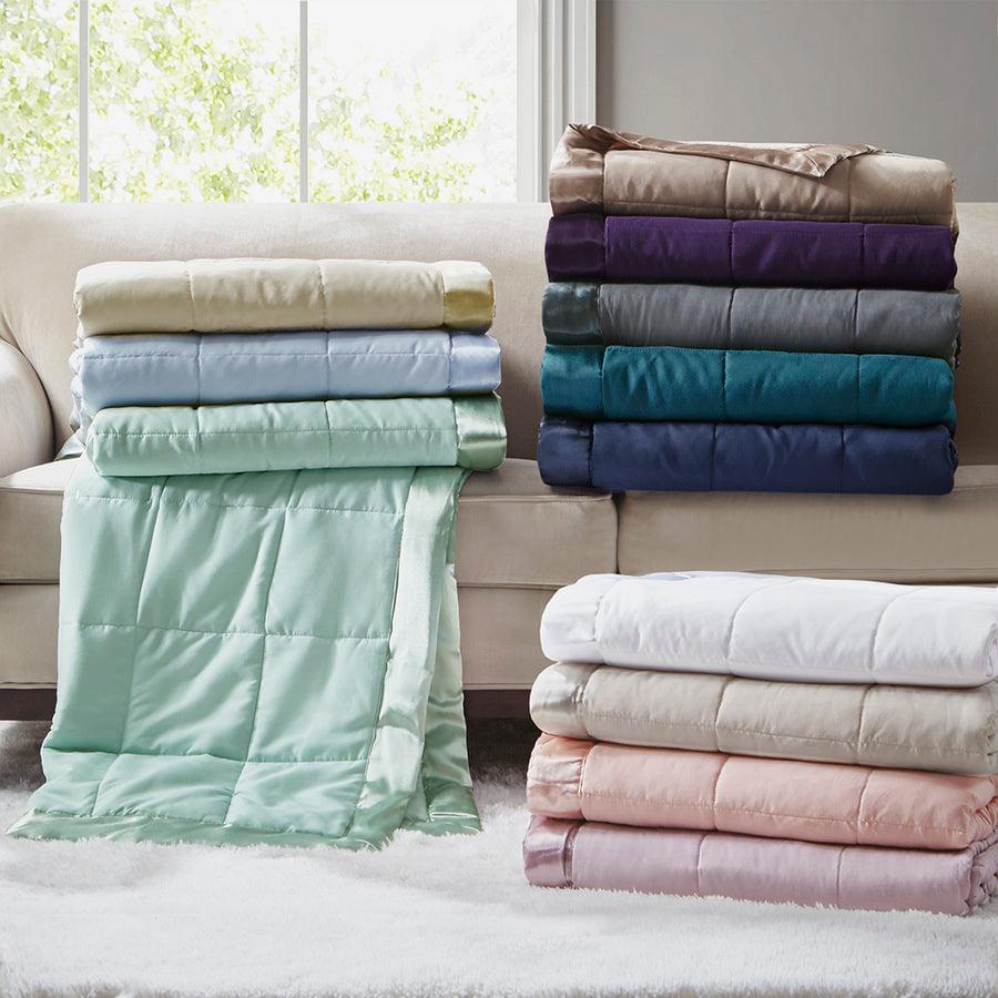 Windom Casual All Season Microfiber Down Alt Blanket with 3M Scotchgard Full/Queen Ivory Olliix.com