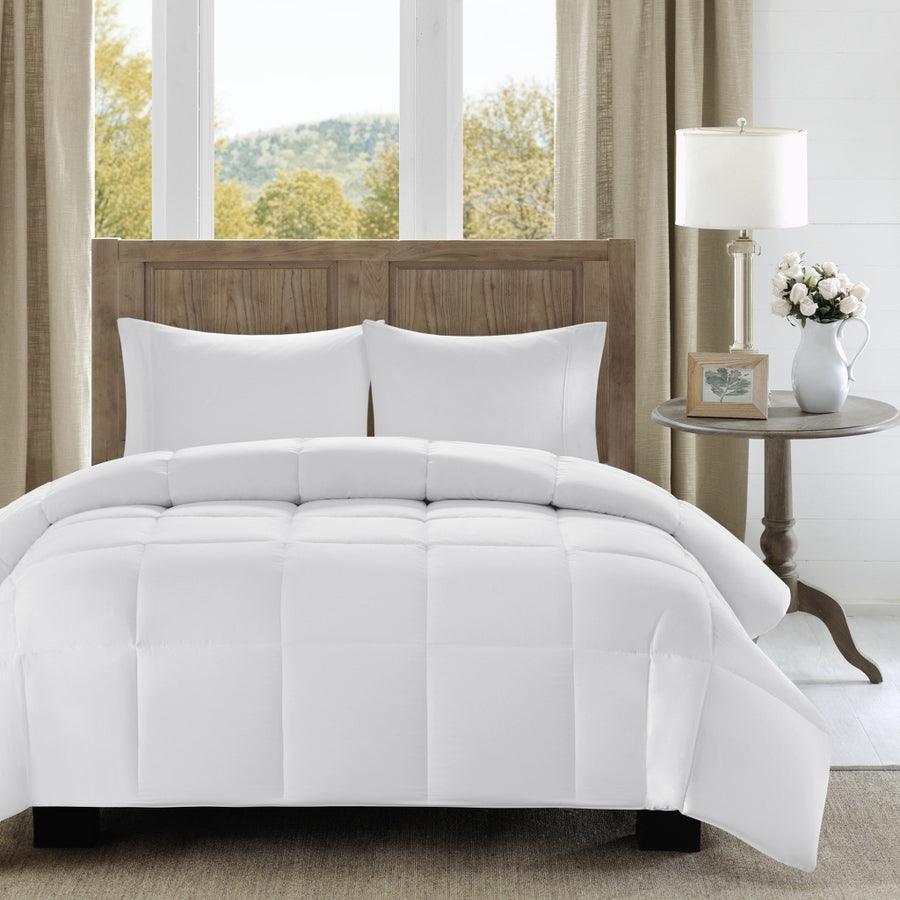 Winfield 300 TC Cotton 90 " W Percale Luxury Down Alternative Comforter White Full/Queen Olliix.com