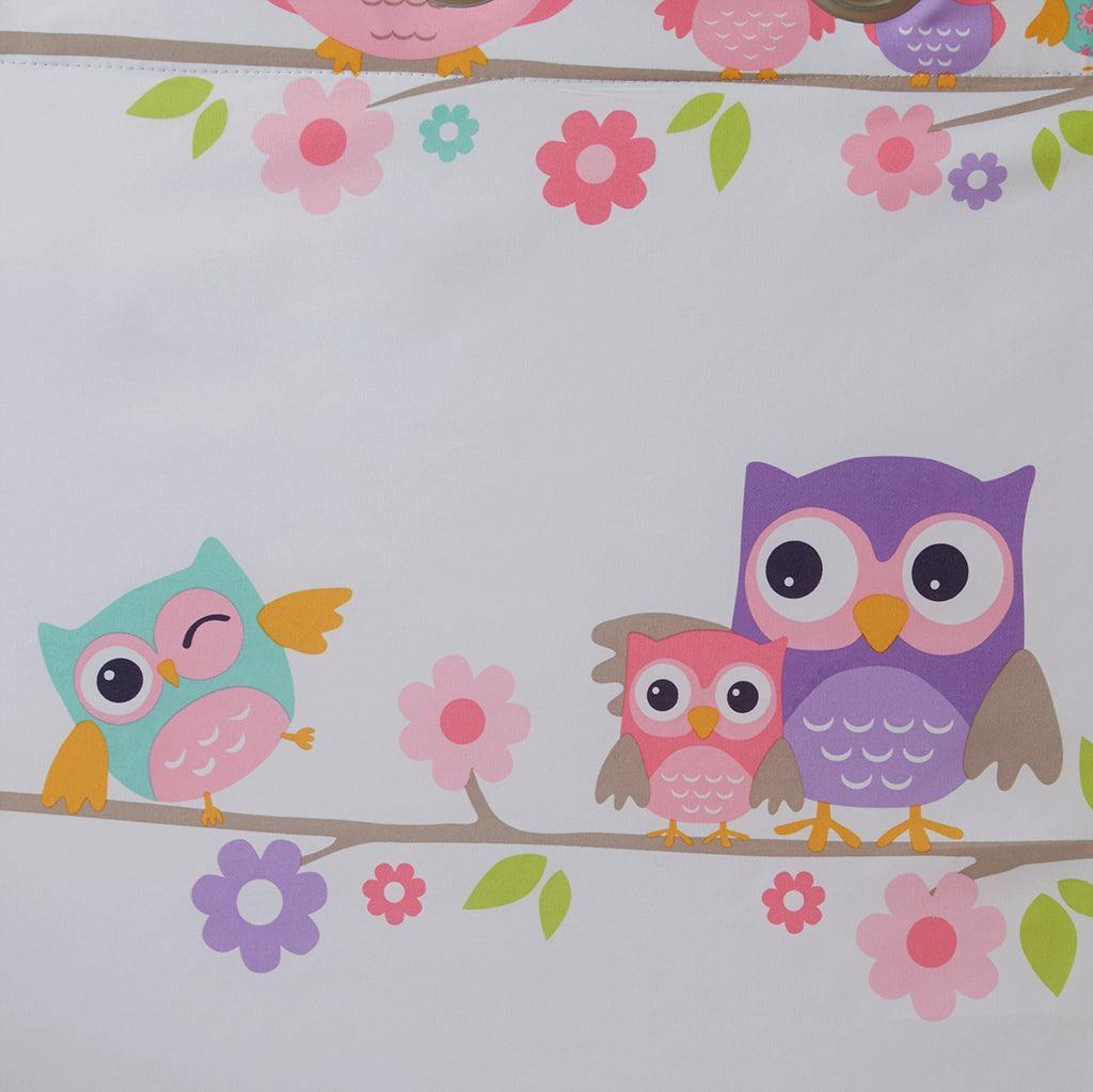 Wise 63 H Wendy Owl Printed Blackout Window Panel Multi Olliix.com