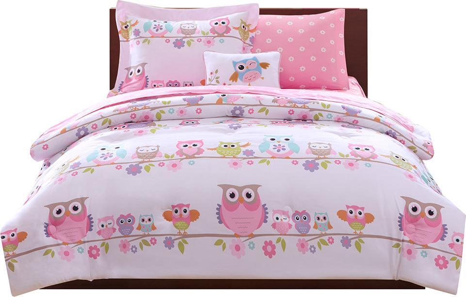 Wise Queen Wendy Owl Complete Bed and Sheet Set White Olliix.com