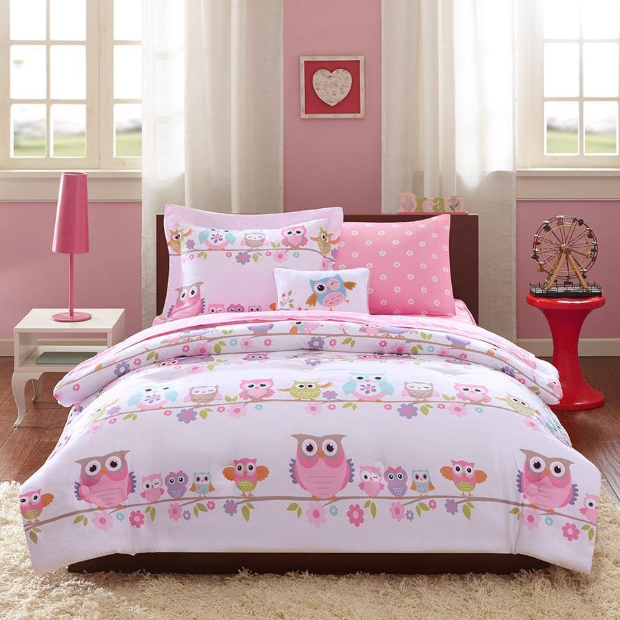 Wise Queen Wendy Owl Complete Bed and Sheet Set White Olliix.com