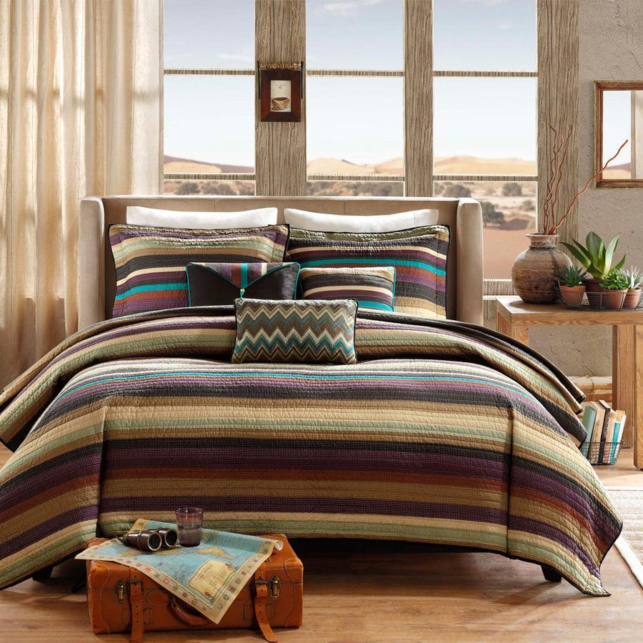 Yosemite Full/Queen Reversible Coverlet Set Multicolor Olliix.com