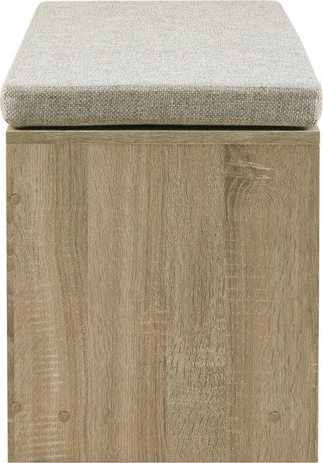 Zeus Cube Organizer Storage Bench With Cushion Gray Olliix.com